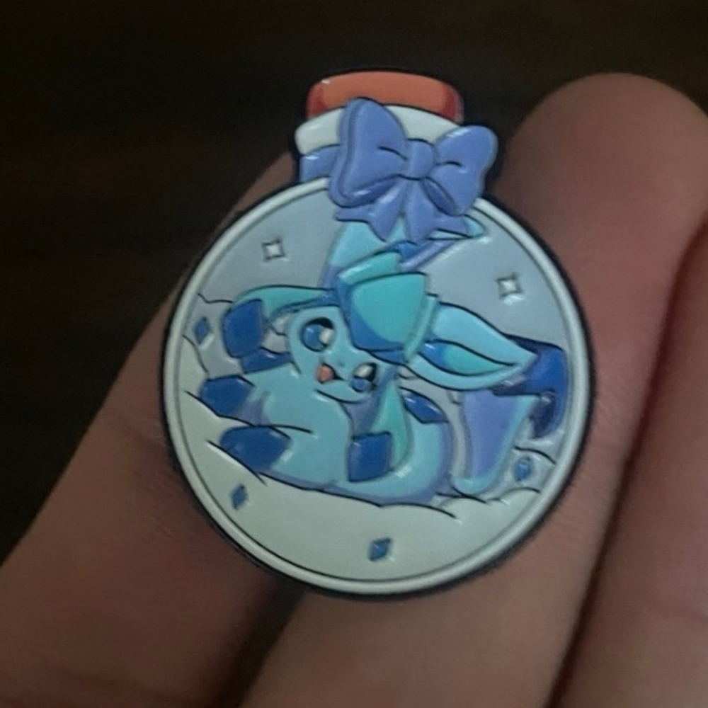 Pokemon Blue and White Pet Accessory Pin